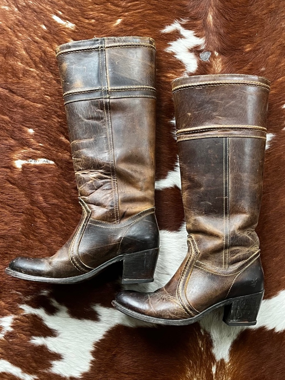 Antique brown Frye Jane 14L Boots